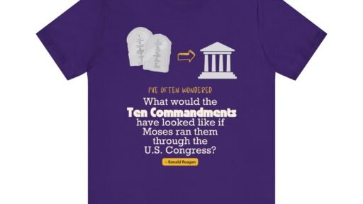 Ten Commandments vs US Congress (Jersey Short Sleeve Tee)