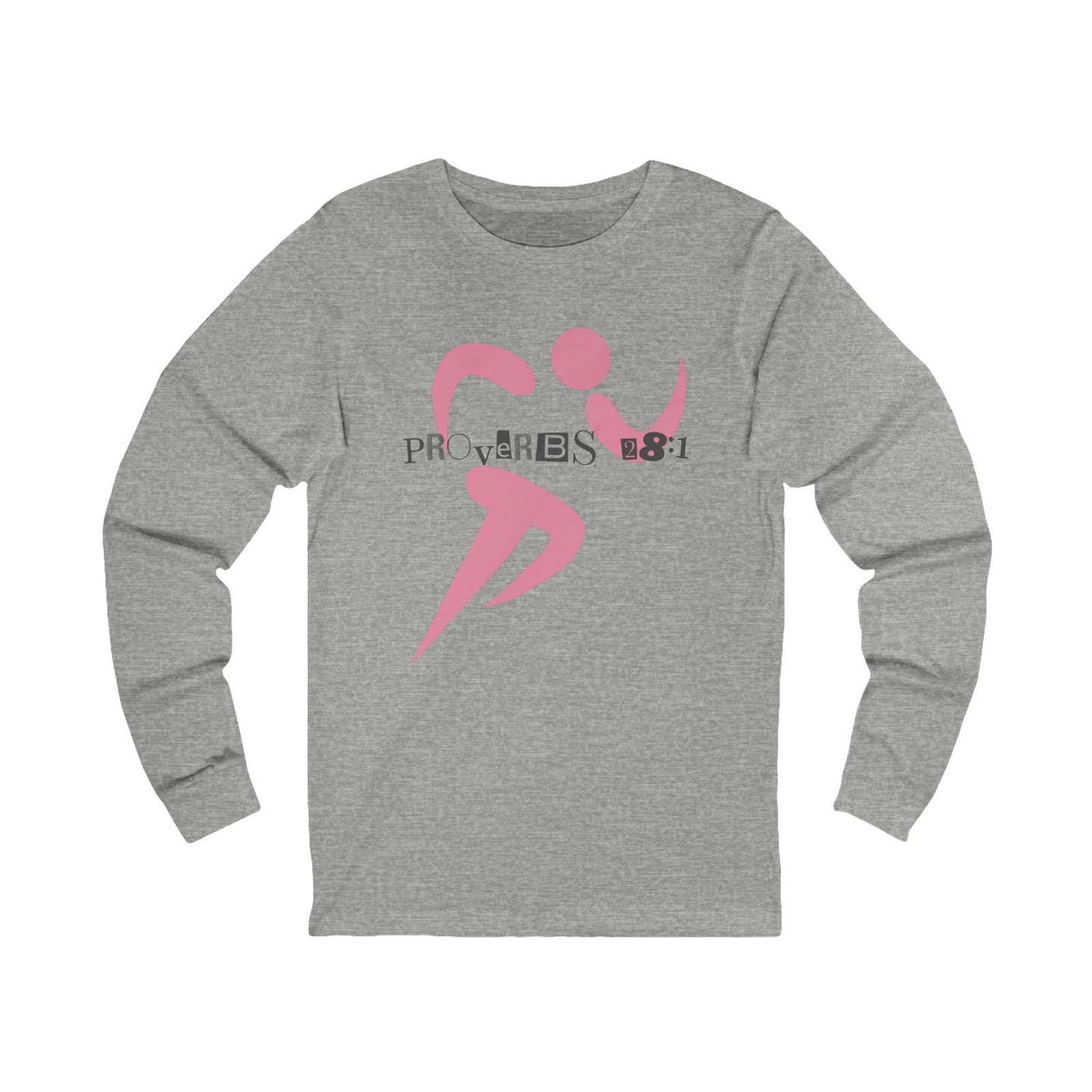 Anti-Jogging Proverbs 28:1 (Classic Long Sleeve T-Shirt) - Image 3
