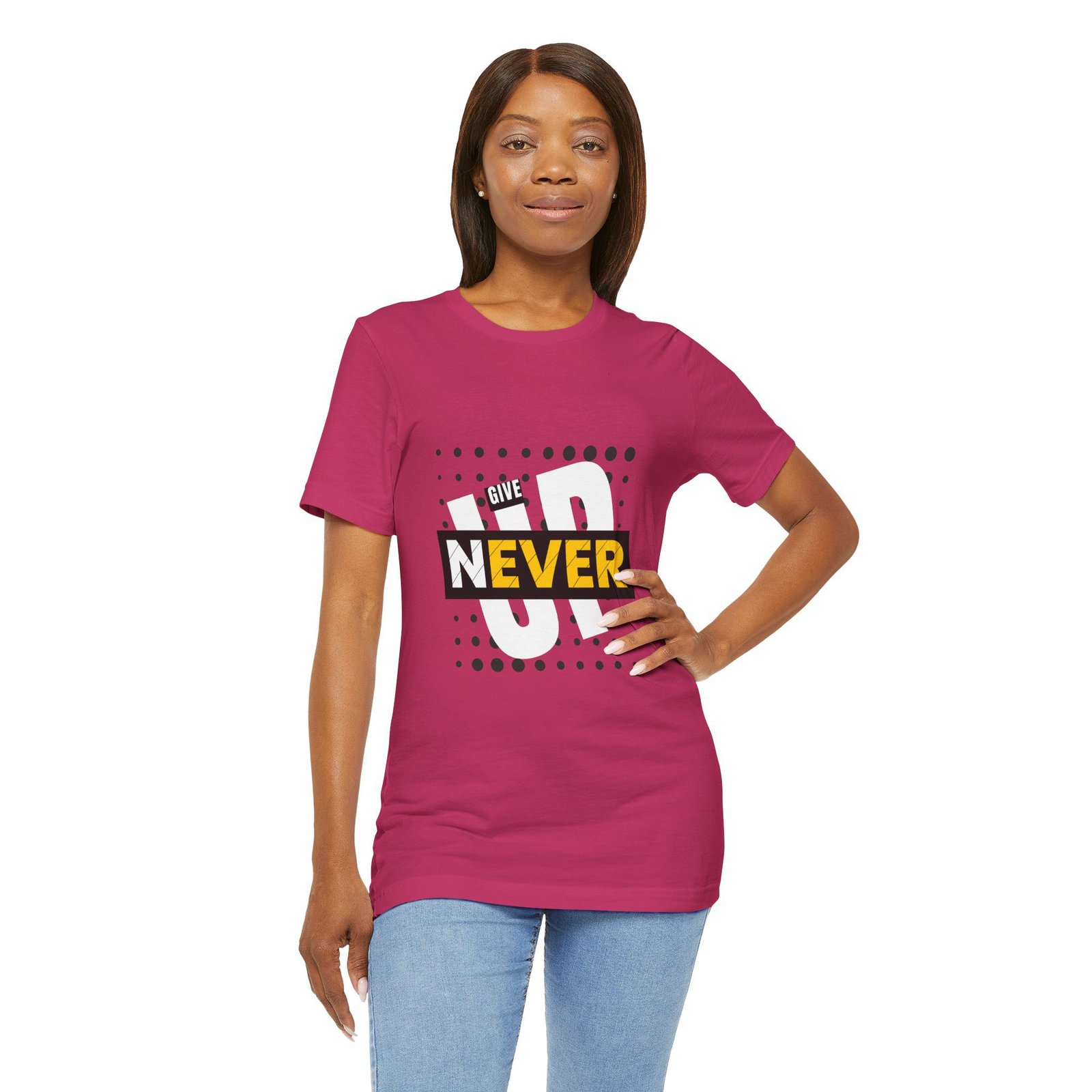 Never Give Up (Jersey Short Sleeve Tee) - Image 12